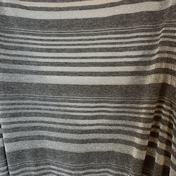 Becca by Rebecca Virtue CHARCOAL Metallic Shimmer Plunge Cover-up Dress Size M/L - Picture 5 of 8